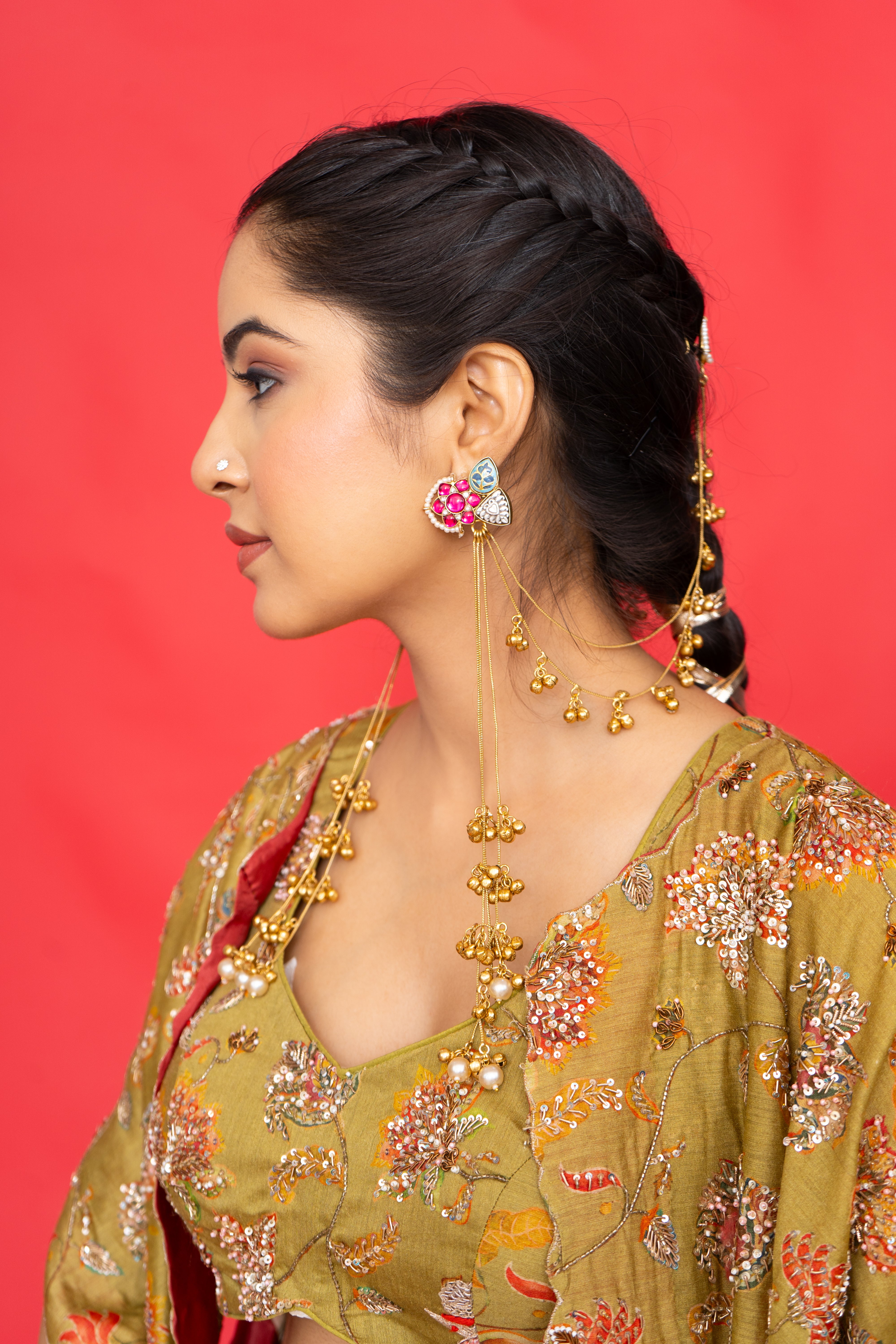 Queen of Apsaras- chain earing set